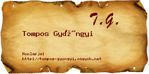 Tompos Gyöngyi névjegykártya
